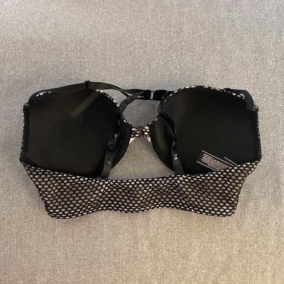 Victoria's Secret Very Sexy Front-Close Lace and Mesh Push-up Bra Size 34C - Picture 2 of 3